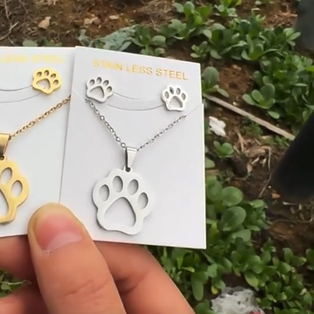 SILVER PAW ♡ Stainless Steel GIFT SET - Picture 3 of 5